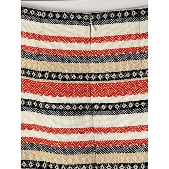 LOFT Costa Jacquard Stripe Shift Mini Skirt, Lined, Size 2 Petite - Picture 4 of 8